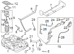 HOSE - FUEL FILLER. Included with: Filler.