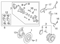 Image of Disc Brake Kit (Right, Rear) image for your 2013 Hyundai Elantra   
