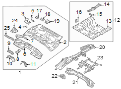 Diagram 2024-25. Inner. Outer. w/AWD. w/o AWD. W/O hybrid. for your Hyundai