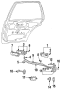 Diagram REAR DOOR. LOCK & HARDWARE. for your 2009 Hyundai Accent