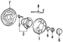 Diagram REAR SUSPENSION. BRAKE COMPONENTS. for your Hyundai