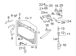 Diagram RADIATOR & COMPONENTS. for your 2005 Hyundai Elantra