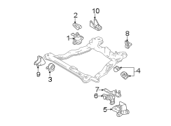 Diagram Engine / transaxle. Engine & TRANS mounting. for your 2009 Hyundai Genesis Coupe