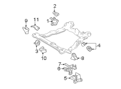 Diagram Engine / transaxle. Engine & TRANS mounting. for your Hyundai