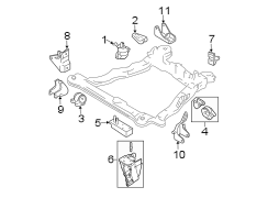 Diagram ENGINE / TRANSAXLE. ENGINE & TRANS MOUNTING. for your 2009 Hyundai Genesis Coupe