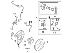 Diagram FRONT SUSPENSION. BRAKE COMPONENTS. for your Hyundai