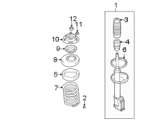 Diagram FRONT SUSPENSION. STRUTS & COMPONENTS. for your Hyundai