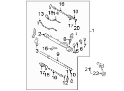 Diagram STEERING GEAR & LINKAGE. for your Hyundai Elantra