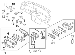 Diagram INSTRUMENT PANEL. CLUSTER & SWITCHES. for your Hyundai