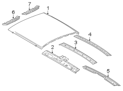 Diagram ROOF & COMPONENTS. for your Hyundai Tiburon