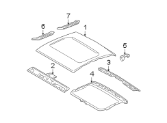 Diagram ROOF & COMPONENTS. for your Hyundai Tiburon