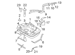 Diagram FUEL SYSTEM COMPONENTS. for your Hyundai