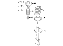 Diagram REAR SUSPENSION. STRUTS & COMPONENTS. for your Hyundai