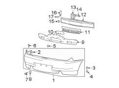 Diagram REAR BUMPER. BUMPER & COMPONENTS. for your 2008 Hyundai Elantra