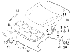 Image of Hood Seal (Front, Rear, Upper) image for your Hyundai