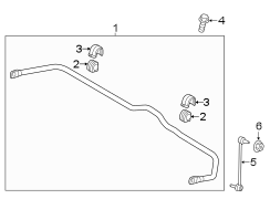 Diagram FRONT SUSPENSION. STABILIZER BAR & COMPONENTS. for your Hyundai