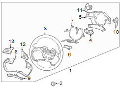 Steering Wheel Trim (Rear, Lower)