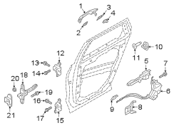 Image of Exterior Door Handle (Right, Rear) image for your Hyundai