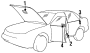 Diagram INFORMATION LABELS. for your 2009 Hyundai Accent