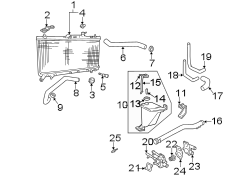 Diagram RADIATOR & COMPONENTS. for your 2008 Hyundai Tiburon