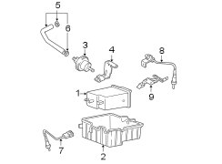 Diagram EMISSION SYSTEM. EMISSION COMPONENTS. for your Hyundai