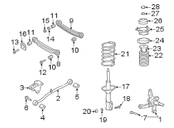 Diagram REAR SUSPENSION. SUSPENSION COMPONENTS. for your Hyundai