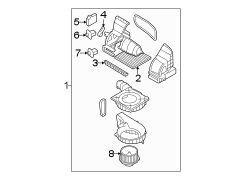 Diagram AIR CONDITIONER & HEATER. BLOWER MOTOR & FAN. for your Hyundai