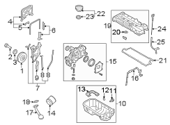 Diagram ENGINE / TRANSAXLE. ENGINE PARTS. for your 2013 Hyundai EQUUS Signature Sedan