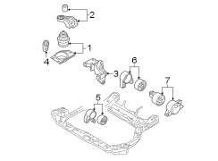 Diagram ENGINE / TRANSAXLE. ENGINE & TRANS MOUNTING. for your Hyundai