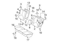 Diagram SEATS & TRACKS. REAR SEAT. for your Hyundai