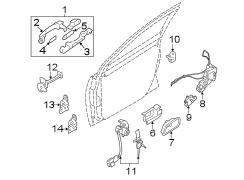 Diagram DOOR. LOCK & HARDWARE. for your Hyundai