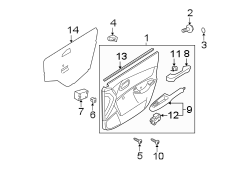 Diagram FRONT DOOR. INTERIOR TRIM. for your Hyundai