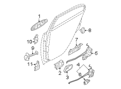 Diagram REAR DOOR. LOCK & HARDWARE. for your Hyundai