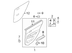 Diagram REAR DOOR. INTERIOR TRIM. for your Hyundai