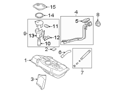 Diagram FUEL SYSTEM COMPONENTS. for your Hyundai