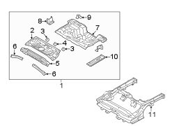 Diagram REAR BODY & FLOOR. FLOOR & RAILS. for your Hyundai