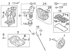 Diagram Engine / transaxle. Engine parts. for your Hyundai