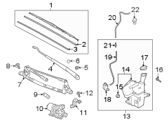 Image of Windshield Wiper Blade Refill image for your 2022 Kia Seltos   