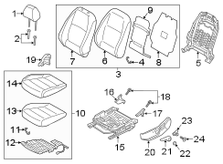 Image of Seat Height Adjuster Handle (Left, Front) image for your 2021 Kia Forte   