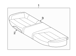 Cushion. Seat. Frame. Pad. (Rear). Foam for Seat Cushion.