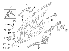 Image of Exterior Door Handle Pad image for your 2015 Hyundai Elantra   