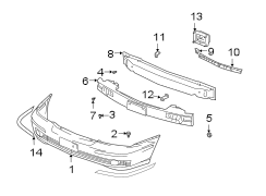 Diagram FRONT BUMPER. BUMPER & COMPONENTS. for your 2017 Hyundai Accent Sport Hatchback