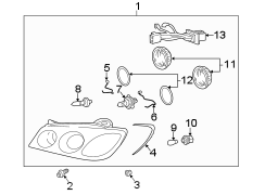 Diagram FRONT LAMPS. HEADLAMP COMPONENTS. for your 2015 Hyundai Sonata