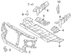 Diagram RADIATOR SUPPORT. for your 2021 Hyundai Sonata