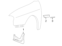 Diagram FENDER. EXTERIOR TRIM. for your Hyundai