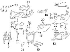 Diagram INSTRUMENT PANEL COMPONENTS. for your 2015 Hyundai Santa Fe