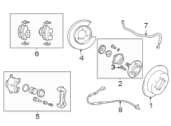 Diagram REAR SUSPENSION. BRAKE COMPONENTS. for your Hyundai