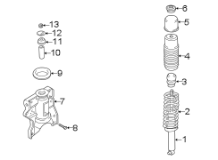 Diagram REAR SUSPENSION. STRUTS & COMPONENTS. for your Hyundai