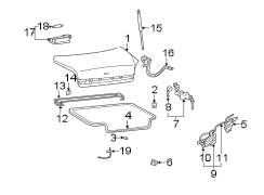 Diagram TRUNK LID. LID & COMPONENTS. for your Hyundai