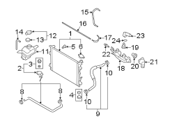 Diagram RADIATOR & COMPONENTS. for your Hyundai